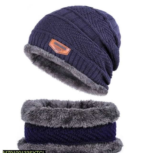 Wool Cap With Neck Warmer